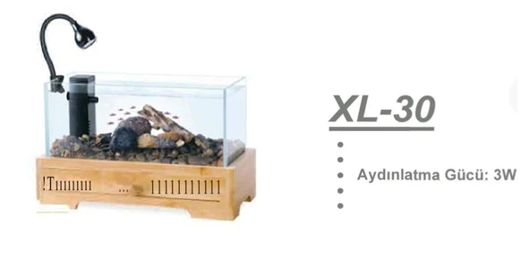 Jeneca XL-30 Akvaryum+Dekor 28x14x17,5 Cm. (3,3L) - 2