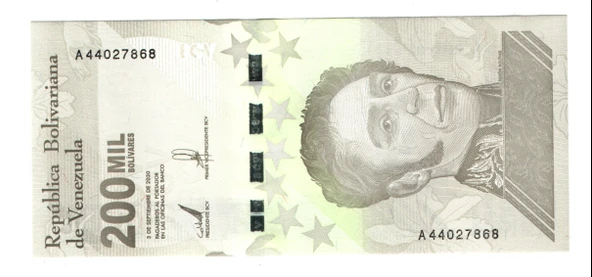 EABİ-Venezuella 200 Mıl. Bolivares 2020 A44027868 (wb0423) ürün görseli