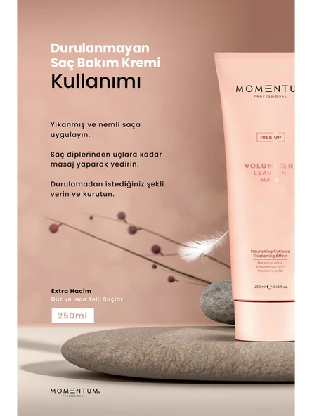 Momentum Durulanmayan Saç Bakım Maskesi Volumizer Mask 250 Ml HACİM - Resim 3