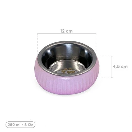 Mikopet Organik Seramik Mama Kabı Pembe - 5