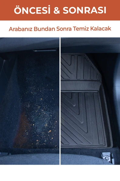 Havuzlu 4d Siyah Paspas Takımı,Citroen C-Elysee 2012 Ve Sonrası 4d Havuzlu Paspas Hediye Araç Kokusu - 6