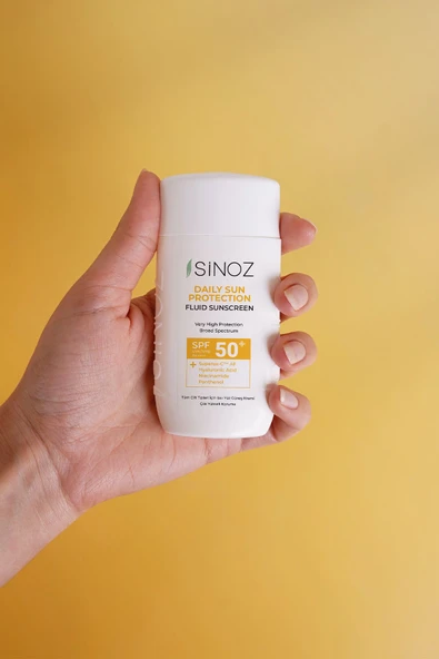 Sinoz Günlük Kullanım Sıvı Yüz Güneş Kremi Yeni Nesil Güneş Filtreleri İle Hibrit Formül SPF50 50 ml - Resim 3
