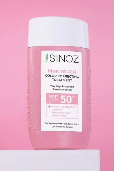 Sinoz Pink Touch Anında Ton Eşitleyici Onarıcı Nemlendirici Pembe Yüz Güneş Kremi Spf50 50 ml - 2