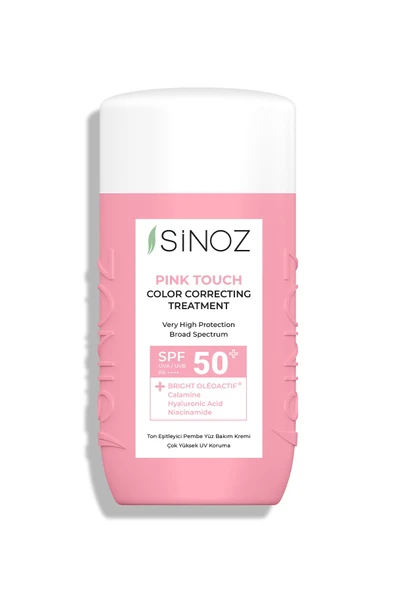 Sinoz Pink Touch Anında Ton Eşitleyici Onarıcı Nemlendirici Pembe Yüz Güneş Kremi Spf50 50 ml - 3