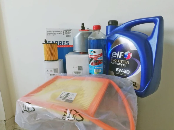 Bosch Peugeot Partner 1.6 Hdi Filtre Bakım Seti Elf 5W-30 Motor Yağ - Resim 3