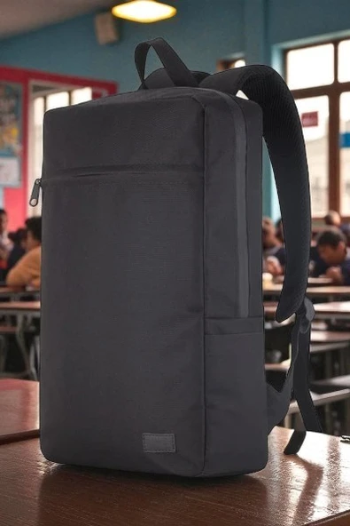 Classone Mila PR-EK100 15,6' Su Geçirmez Kumaş Fermuar  Okul Sırt Çantası - Resim 2