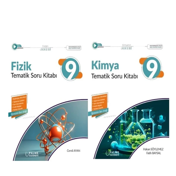 Palme 9.Sınıf Fizik ve Kimya Soru Bankası Seti 2 Kitap