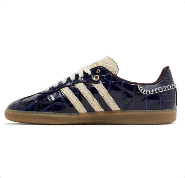 Samba Wales Bonner Navy Croc - Resim 3