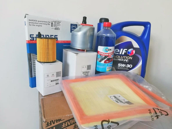 Bosch Peugeot Partner 1.6 Hdi Filtre Bakım Seti Elf 5W-30 Motor Yağ - Resim 2