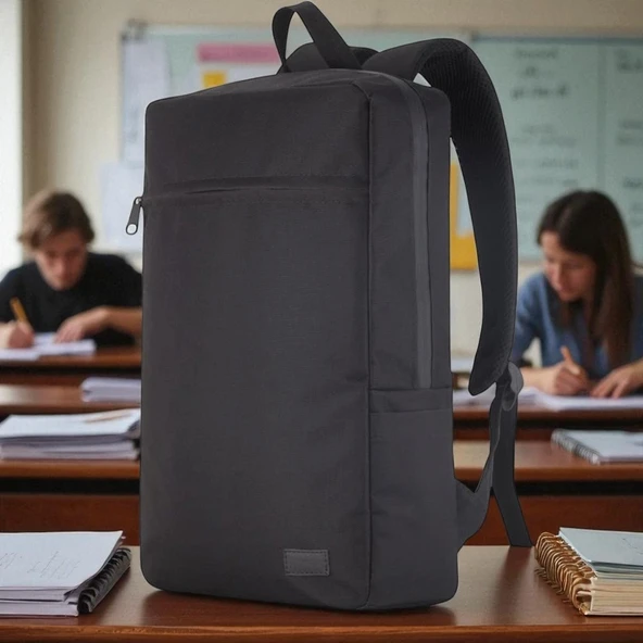 Classone Mila PR-EK100 15,6' Su Geçirmez Kumaş Fermuar  Okul Sırt Çantası ürün görseli