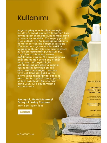 Momentum Fön Suyu Yellow 400 Ml - Resim 2