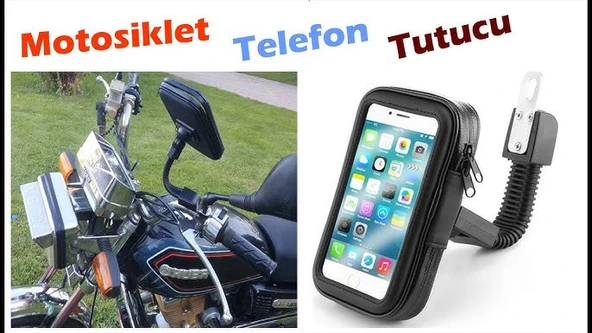 Motosiklet İçin Telefon Tutucu-Koruyucu Su Geçirmez Kılıf - Resim 4