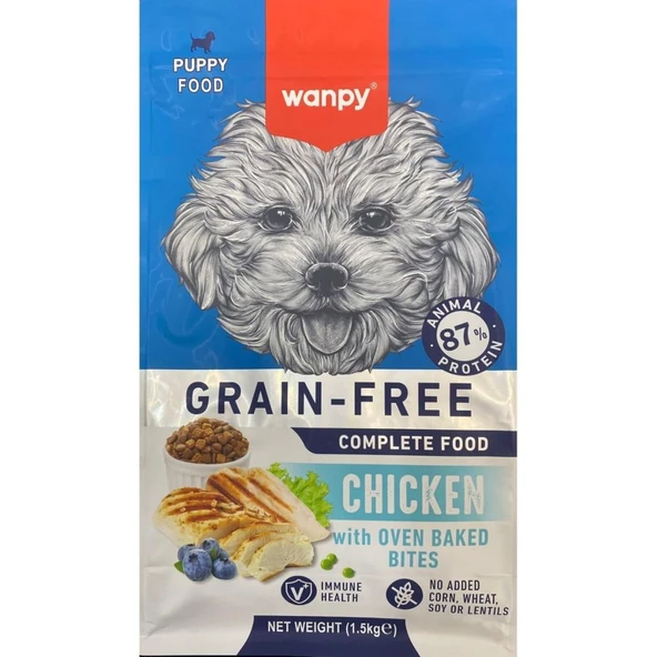 Wanpy Tahılsız Tavuklu Yavru Köpek Maması 1,5 kg