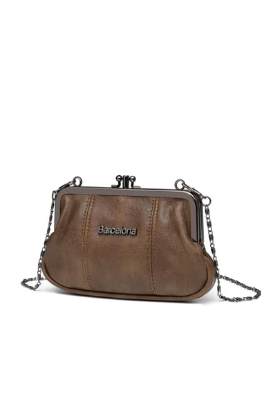 Mini Boy Yıkama Deri Burslu Kadın Kese 21-K Barcelona 1937-7 - 3