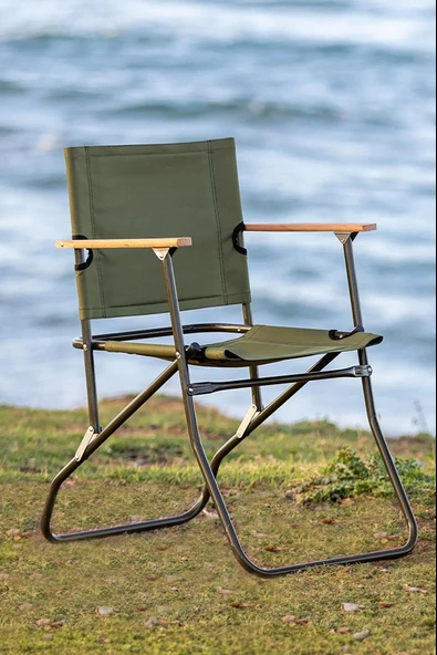 2 Adet 120 Kg kapasiteli Katlanır Kamp Sandalyesi ve 45 x 60 Kamp Sehpası-2-AS-BEY - Resim 3