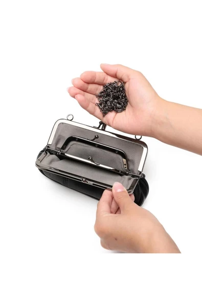 Mini Boy Yıkama Deri Burslu Kadın Kese 21-K Barcelona 1937-7 - 5