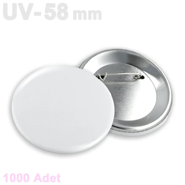 44 m 58 mm UV Baskıya Uygun Buton Rozet VG58UVBR VG44UVBR - 6