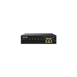 Tenda S110PC 10 Port 8 Port Poe+ 10-100 Mbps + 2 Port Uplink Switch Çelik Kasa Rack Mount - Resim 2