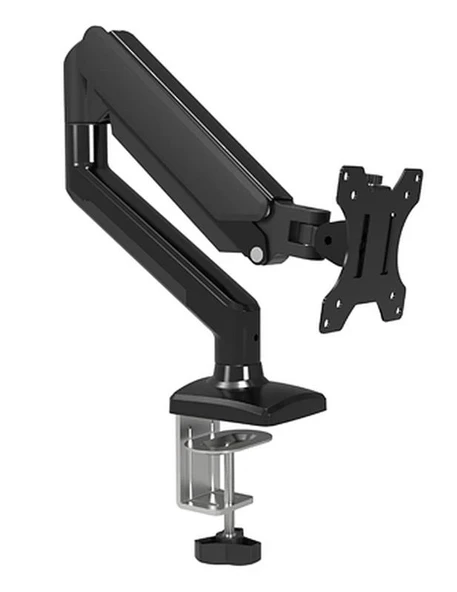 Beek Tek Ekran Taşıyabilen Askı Aparatı, 13 - 32 inç Ekran, Gaz Basınçlı Yaya Sahip, Kelepçe Dahil, Dönme Aralığı +90°~-