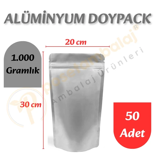 Alüminyum Kilitli Doypack 20x30x10 cm (50 Adet) ürün görseli 1