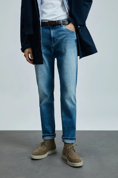 Lufian 111200188 Alesso Smart Jean Erkek Pantolon Slim Fit Erkek Kot Pantolon ürün görseli