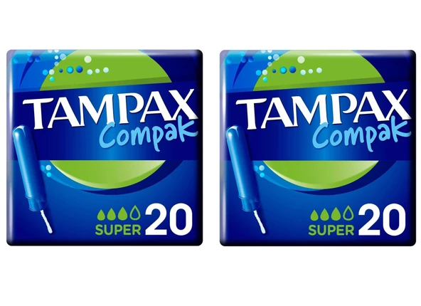 Tampax Compak Tampon Süper 20'li 2 Adet ürün görseli 1