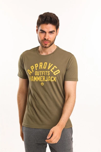 HAMMER JACK Frodi Bisiklet Yaka Erkek Tshirt Yeşil 602 T14-E - 2