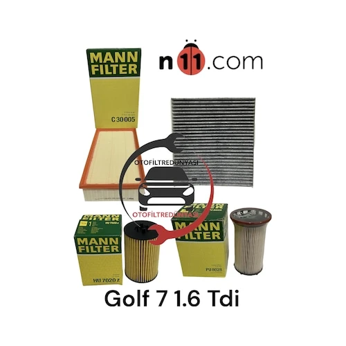 Volkswagen Golf 7 1.6 Tdi Filtre Bakım Seti  Mann ürün görseli
