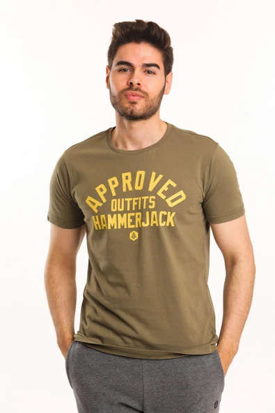 HAMMER JACK Frodi Bisiklet Yaka Erkek Tshirt Yeşil 602 T14-E - 1