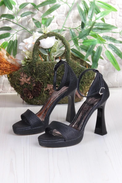 Fort 356086 Soft Simli Platform Taban Topuklu Tek Bant Kadın Ayakkabı - Resim 6