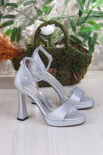 Fort 356086 Soft Simli Platform Taban Topuklu Tek Bant Kadın Ayakkabı - Resim 12