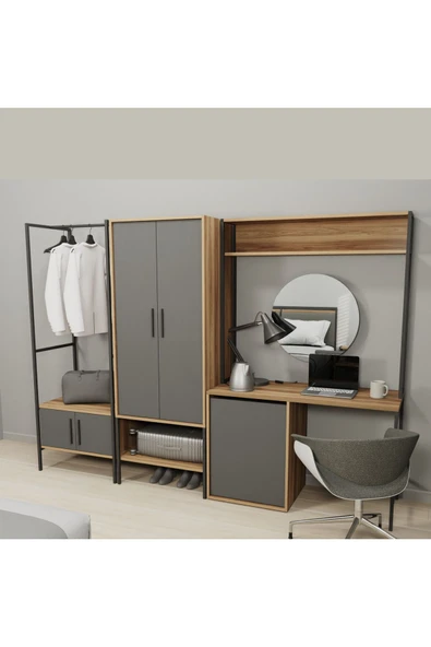 Lagomood Modulago Otel Masa&minibar Antrasit Ceviz - 2