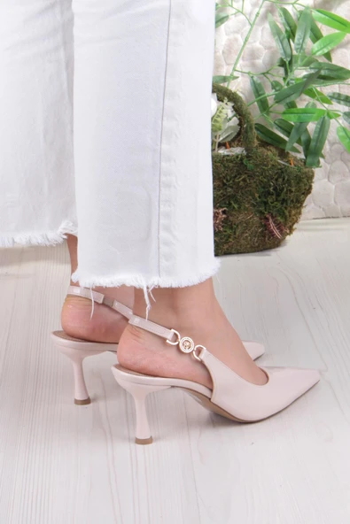 Fort 129-1122 Fls Rugan Önü Kapalı Arkası Açık Topuklu Kadın Ayakkabı - Resim 11