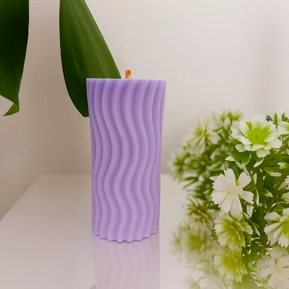 WaveLine Okyanus Kokulu Soya Mum - Doğum Günü - Sevgililer Günü -  Aromaterapi - Hediyelik
