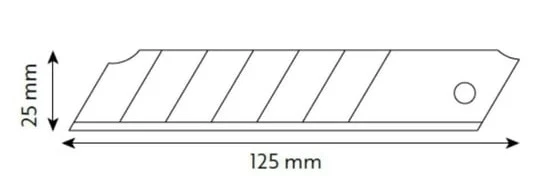 VIP-TEC 25 mm maket bıçağı yedeği ( 1 TÜP 10 adet ) - Resim 2