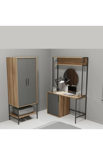 Lagomood Modulago Midi Otel Mobilya Takımı Antrasit Ceviz - 4