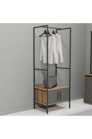 Lagomood Modulago Otel Portmanto Antrasit Ceviz ürün görseli