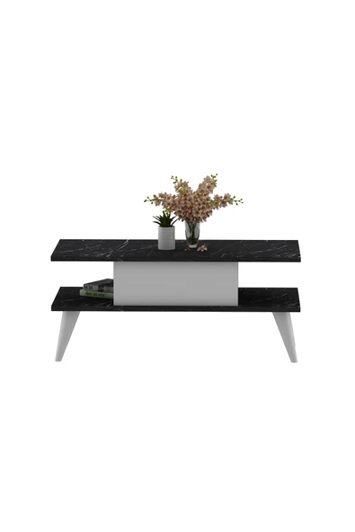 CENEYRA ETA ORTA SEHPA SİYAH MERMER-BEYAZ - 3