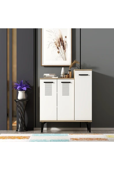 CENEYRA FONA AYAKKABILIK VE ÇOK AMAÇLI DOLAP SAFİRMEŞE-BEYAZ