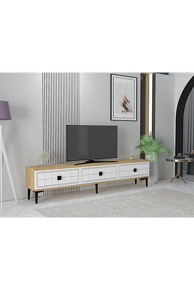 CENEYRA TSA1801DB - YUKA TV STAND SAFİRMEŞE-BEYAZ 180CM - 2