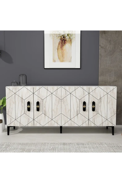 CENEYRA KA150 ASOS KONSOL, TV SEHPASI ANTRASİT-EFES MERMER