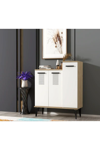 CENEYRA FONA AYAKKABILIK VE ÇOK AMAÇLI DOLAP SAFİRMEŞE-BEYAZ - 2