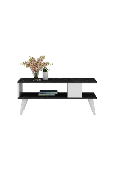 CENEYRA AYLA ORTA SEHPA SİYAH MERMER-BEYAZ - 6