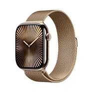 Apple Watch Series 10 GPS + Cellular 42mm Altın Rengi Titanyum Kasa ve Altın Rengi Milano Loop - 1