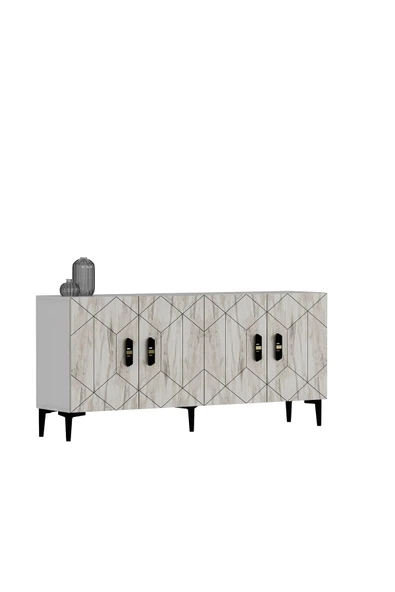 CENEYRA KA150 ASOS KONSOL, TV SEHPASI ANTRASİT-EFES MERMER - 4