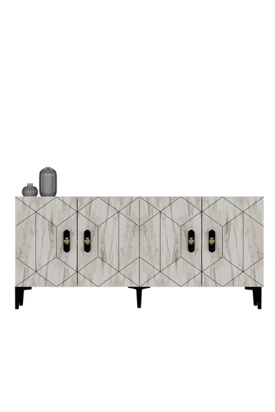 CENEYRA KA150 ASOS KONSOL, TV SEHPASI ANTRASİT-EFES MERMER - 3