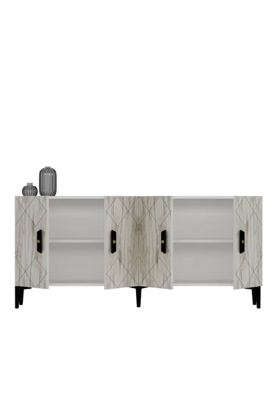 CENEYRA KA150 ASOS KONSOL, TV SEHPASI ANTRASİT-EFES MERMER - 5