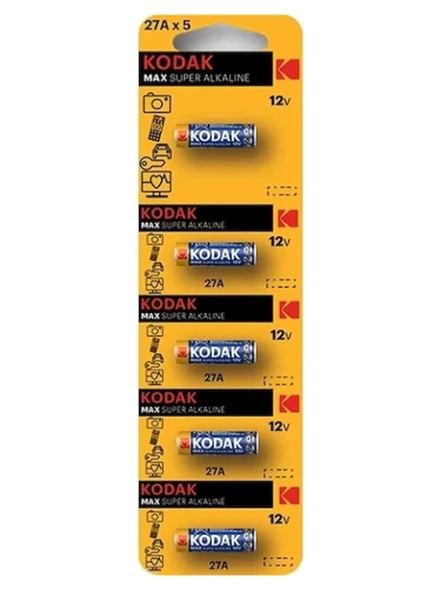 Kodak Alkalin Pil 27A Küçük Tekli - 2 adet ürün görseli 1