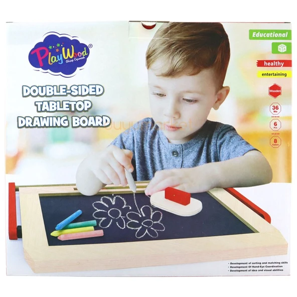 Nessiworld  PlayWood Ahşap Masa Üstü Yazı Tahtası 385 - Resim 5