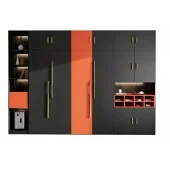 Vitrinli Geniş Gardırop Takımı